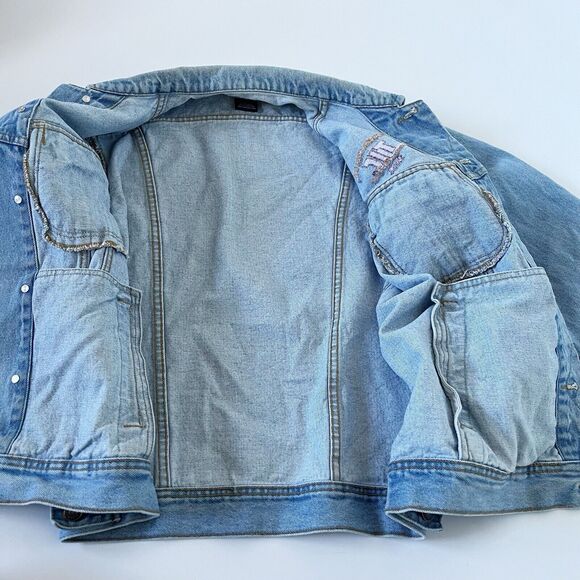 Vtg TIC The Industrial Company Boiler Erection Cross Unit 3 Denim Jacket Trucker - Picture 4 of 16